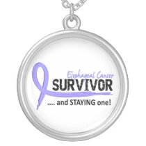 Survivor 8 Esophageal Cancer Silver Plated Necklace