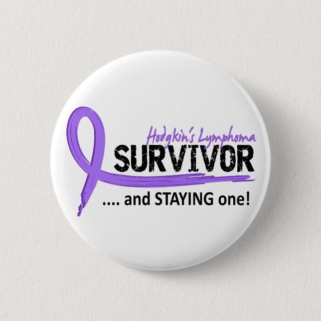 Survivor 8 Hodgkin's Lymphoma Pinback Button (Front)