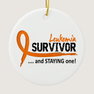 Survivor 8 Leukemia Ceramic Ornament