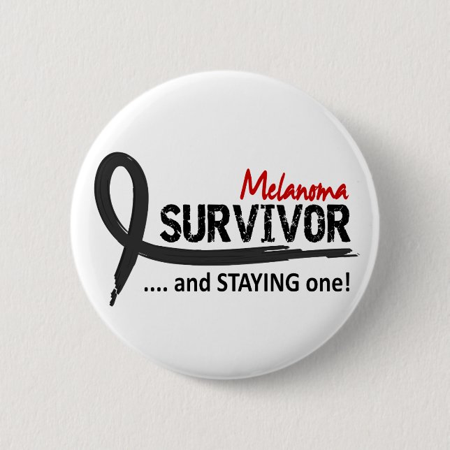 Survivor 8 Melanoma Pinback Button (Front)