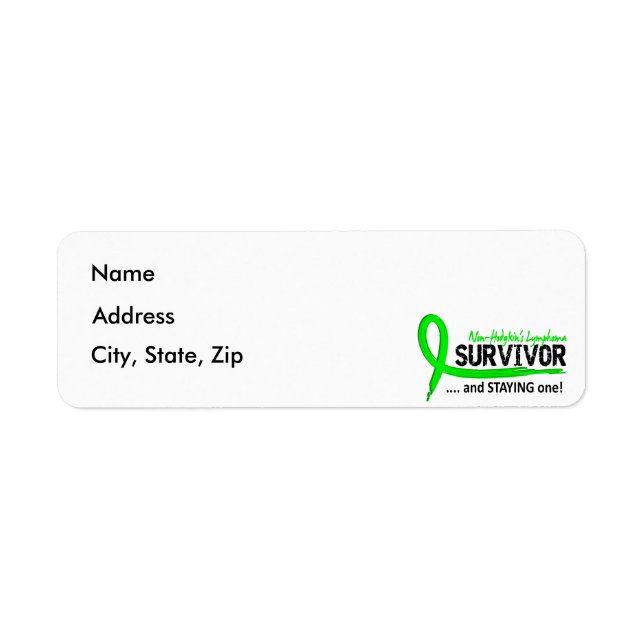 Survivor 8 Non-Hodgkin's Lymphoma Label (Front)