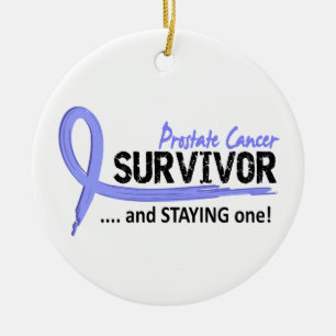 Survivor 8 Prostate Cancer Ceramic Ornament