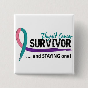 Survivor 8 Thyroid Cancer Button