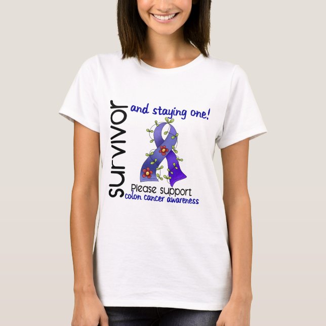 Survivor 9 Colon Cancer T-Shirt (Front)