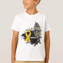 Survivor Abstract Butterfly Neuroblastoma Cancer T-Shirt