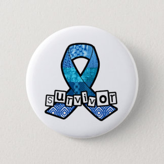 Survivor Blue Ribbon Button
