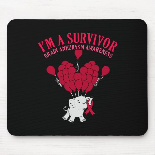 Survivor Brain Aneurysm Awareness Month Support Gr Mouse Pad