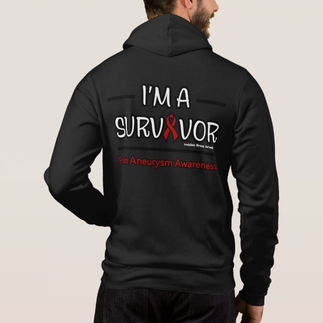 Survivor...Brain Aneurysm Hoodie (Back)