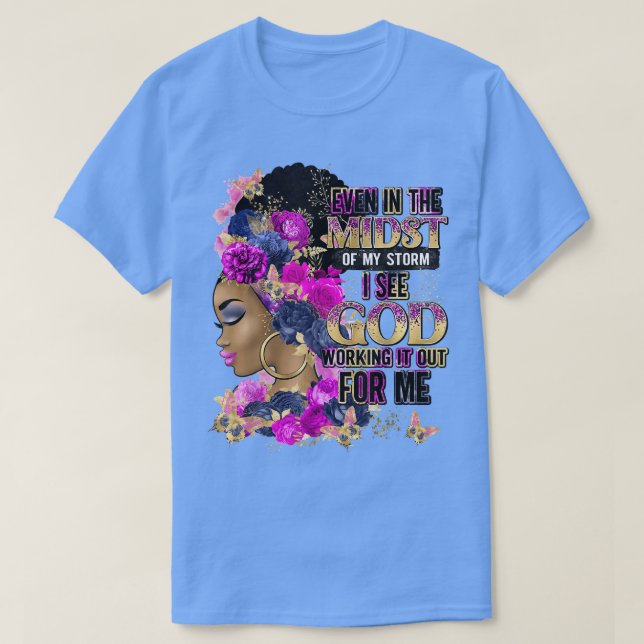 Survivor Breast Cancer Awareness I'm The Storm Str T-Shirt (Design Front)