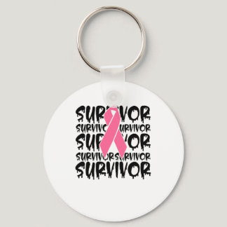 Survivor Breast Cancer Awareness Keychain