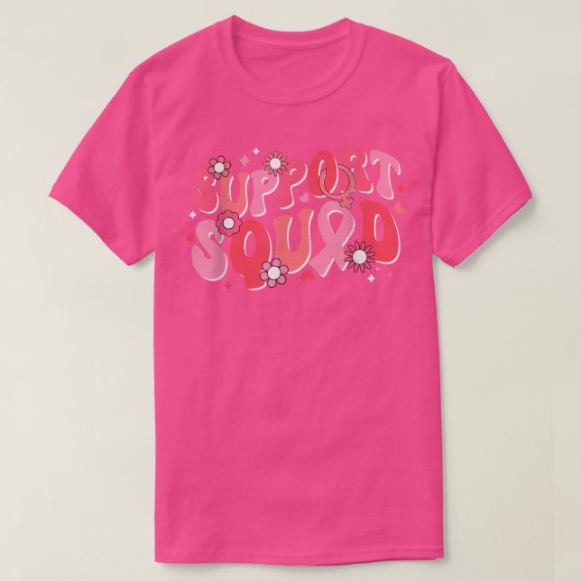 Survivor Breast Cancer Awareness Pink Ribbon Suppo T-Shirt (Design Front)
