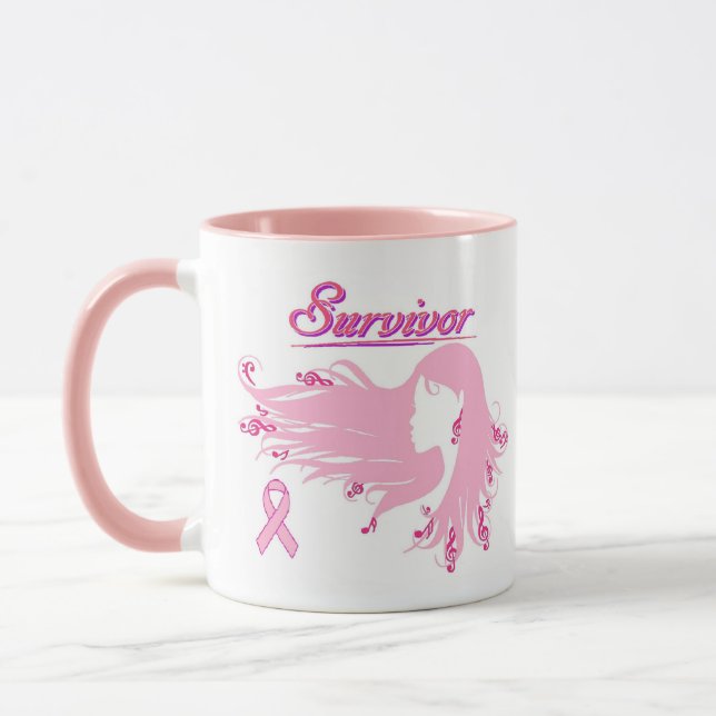 Survivor Breast Cancer Mug (Left)