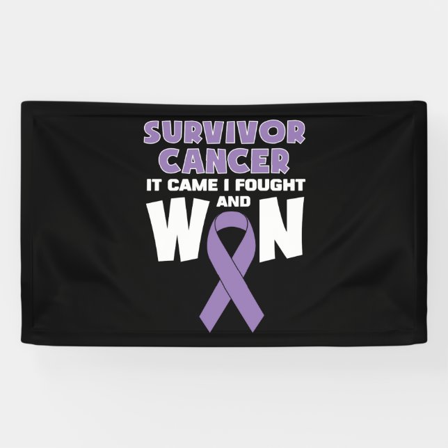 Survivor Cancer It Came I Fought And Won Banner (Horizontal)