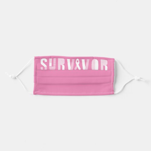 Survivor Cancer Ribbon Inspirational Motivational Adult Cloth Face Mask