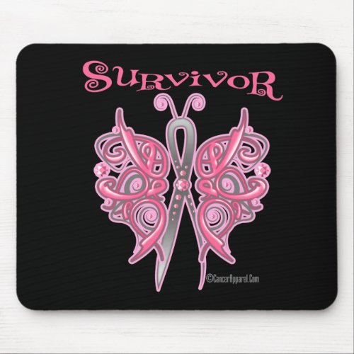 Survivor Celtic Butterfly _ Breast Cancer Mouse Pad