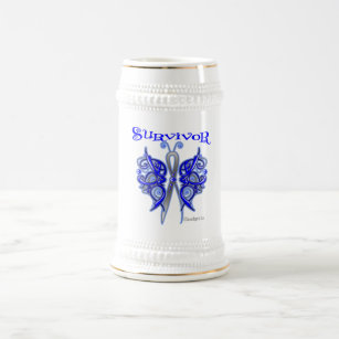 Survivor Celtic Butterfly - Colon Cancer Beer Stein