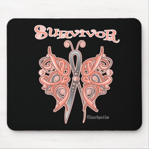 Survivor Celtic Butterfly _ Endometrial Cancer Mouse Pad