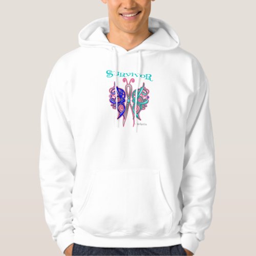 Survivor Celtic Butterfly _ Thyroid Cancer Hoodie