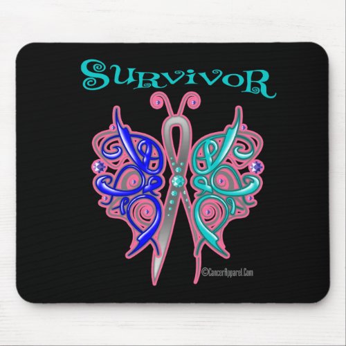 Survivor Celtic Butterfly _ Thyroid Cancer Mouse Pad