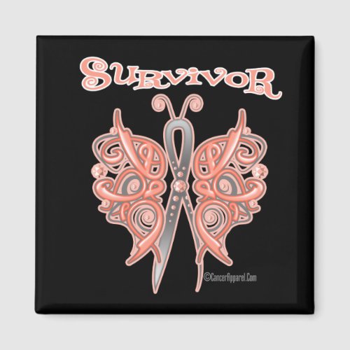 Survivor Celtic Butterfly _ Uterine Cancer Magnet