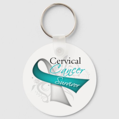 Survivor _ Cervical Cancer Keychain