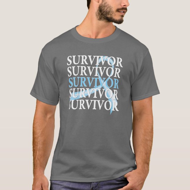 Survivor Collage Prostate Cancer T-Shirt (Front)