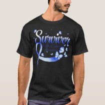 Survivor Colon Cancer Awareness Butterfly T-Shirt