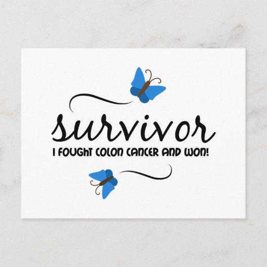 Survivor Colon Cancer Postcard Zazzle Survivor Colon Cancer Postcard Zazzle