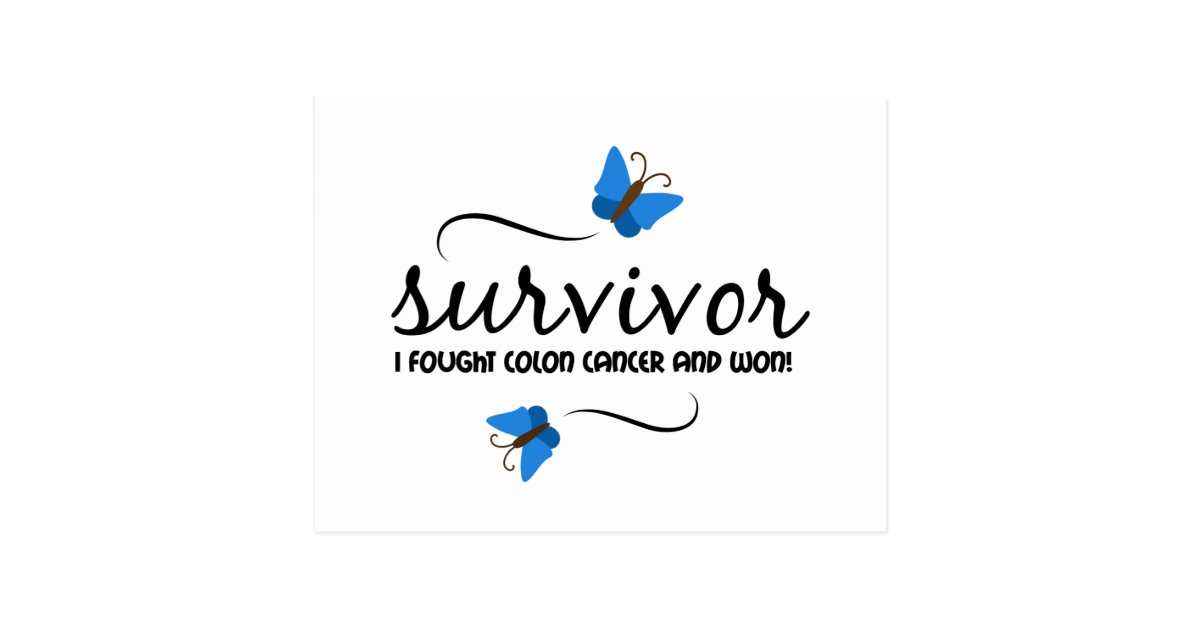 Survivor Colon Cancer Postcard Zazzle Survivor Colon Cancer Postcard Zazzle