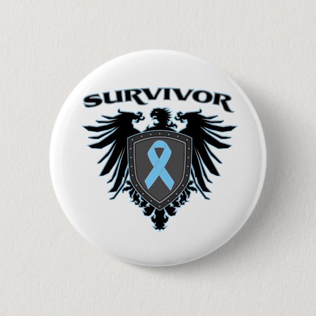 Survivor Crest For Prostate Cancer Survivors Button (Front)