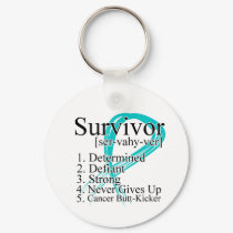 Survivor Definition - Gynecologic Cancer Keychain