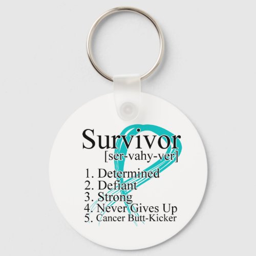 Survivor Definition _ Gynecologic Cancer Keychain