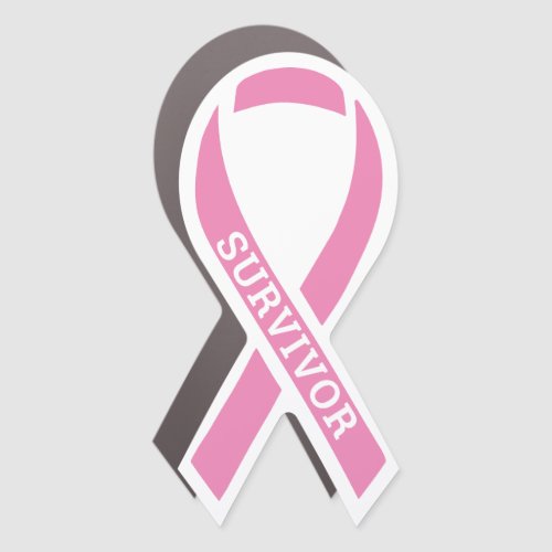 Survivor Disease Illness Awareness Ribbon Pink Car Magnet