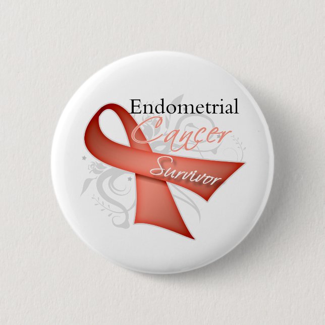 Survivor - Endometrial Cancer Button (Front)