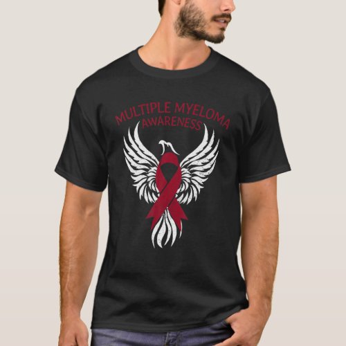 Survivor Fighter Multiple Myeloma Awareness Burgun T_Shirt