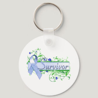 Survivor Floral Blue Keychain