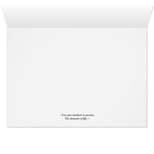 "Survivor" Grey Wolf Wildlife Gifts (Inside Horizontal (Bottom))