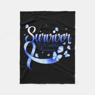 Survivor Hydrocephalus Awareness  Fleece Blanket
