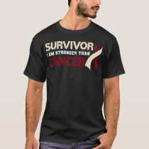 Survivor I'm Stronger Than Oral Head & Neck Cancer T-Shirt