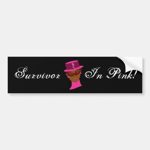 Survivor In Pink Breast Cancer Awareness Ribbon Bumper Sticker