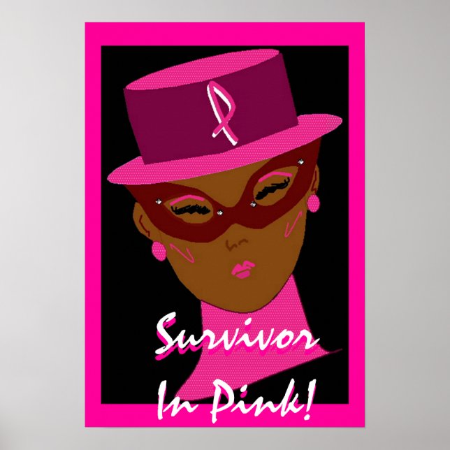 "Survivor In Pink" Poster - Customizable (Front)