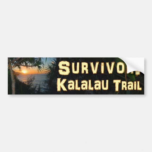 Survivor: Kalalau Trail Bumper Sticker (Front)