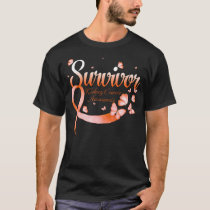 Survivor Kidney Cancer Awareness Butterfly T-Shirt