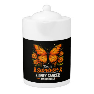 Survivor Kidney Cancer Awareness Teapot