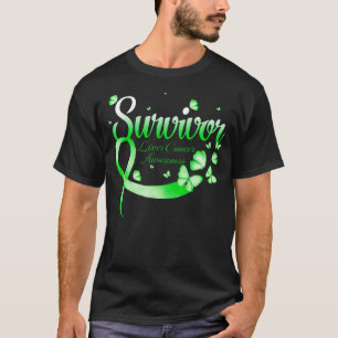 Survivor Liver Cancer Awareness Butterfly T-Shirt