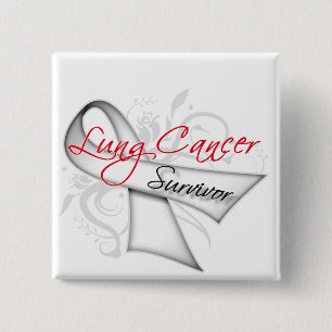 Survivor - Lung Cancer Ribbon Button