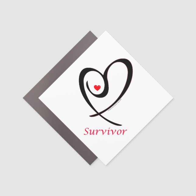 SURVIVOR MAGNET- celebrate surviving Breast Cancer Car Magnet (Front)