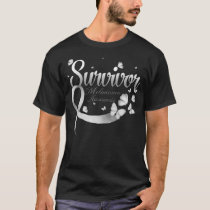 Survivor Melanoma Awareness Butterfly T-Shirt