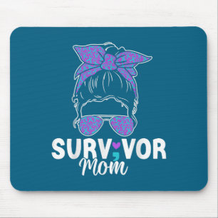 Survivor Mom - Semicolon Suicide Prevention Awaren Mouse Pad