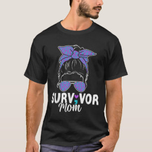 Survivor Mom - Semicolon Suicide Prevention Awaren T-Shirt